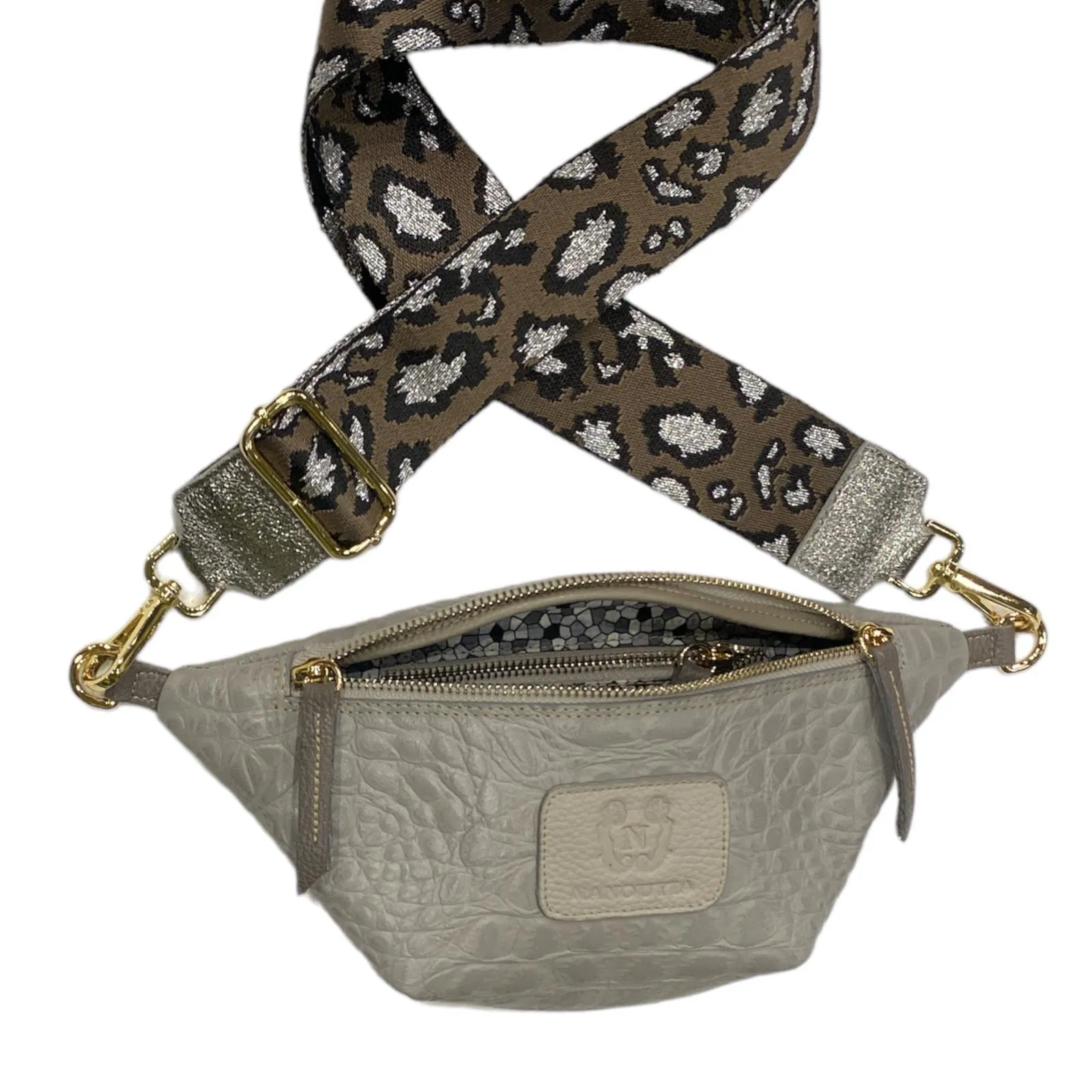 MINI.GREY 3D LEATHER BELT BAG