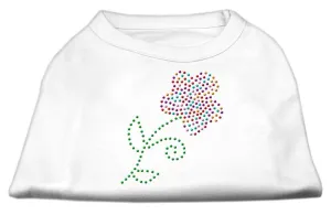 Multi-Colored Flower Rhinestone Shirt White XXXL(20)