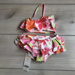 NEW Gymboree Multi Colored 2 Piece Floral Swimsuit
