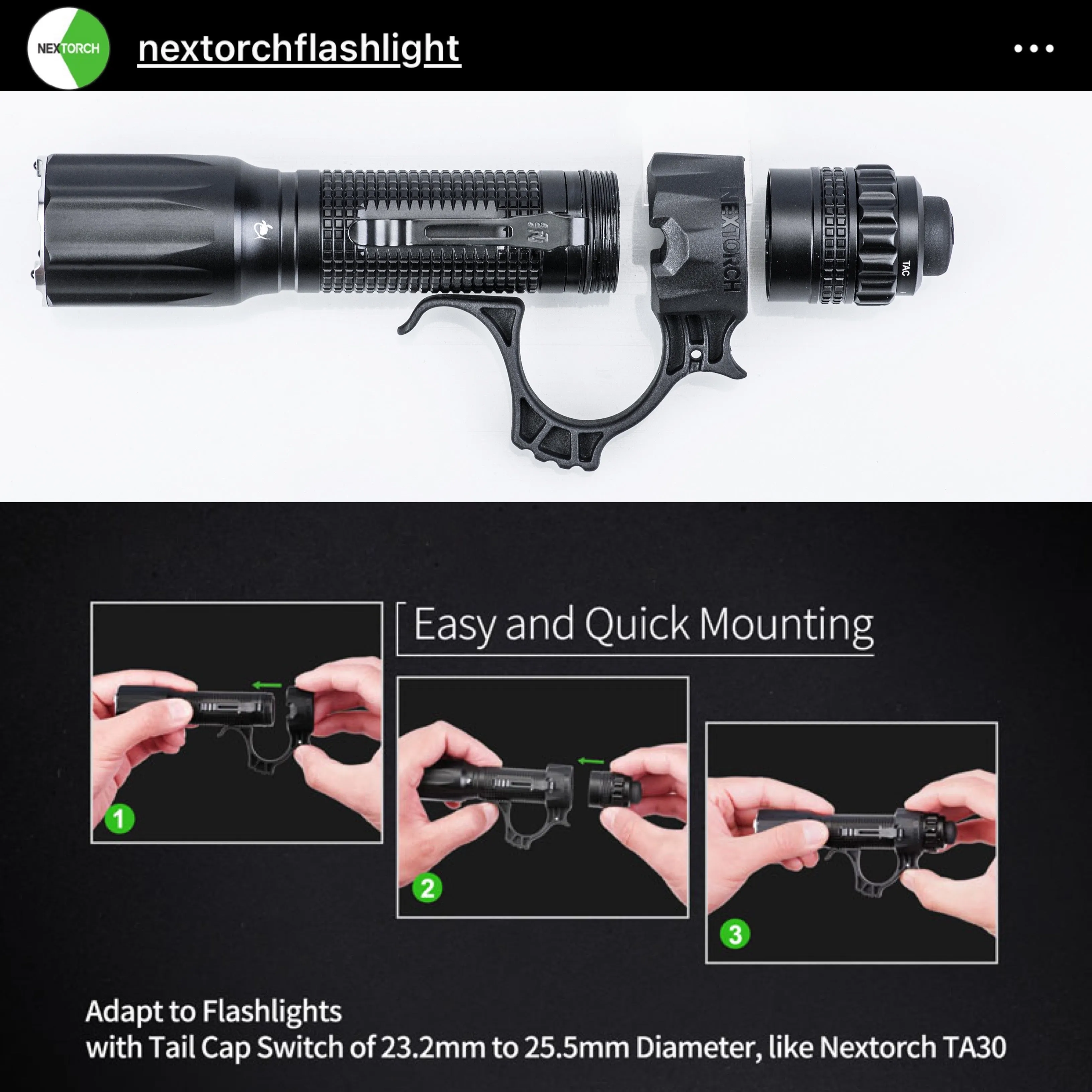 NEXTORCH FR-1 Tactical Flashlight Ring