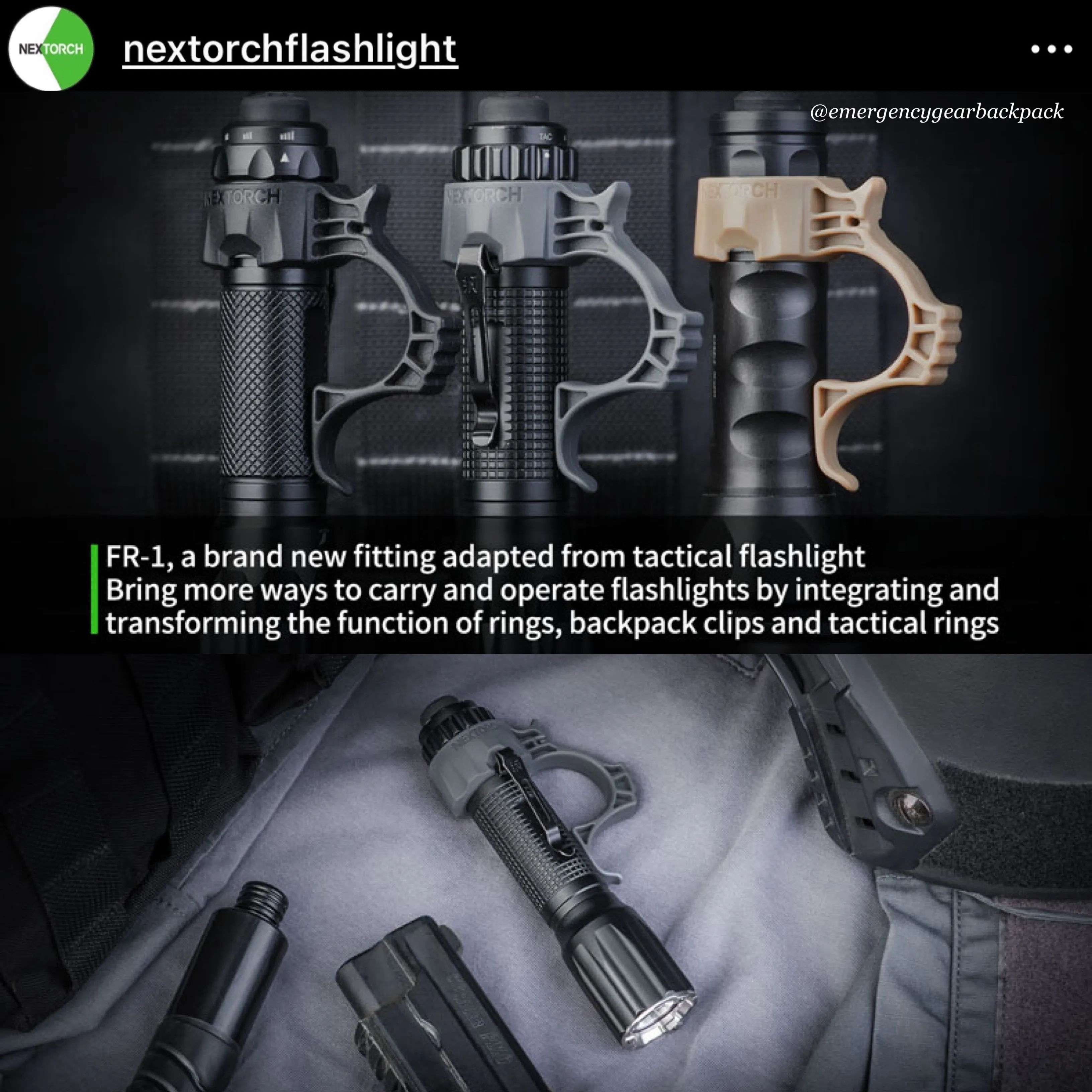 NEXTORCH FR-1 Tactical Flashlight Ring