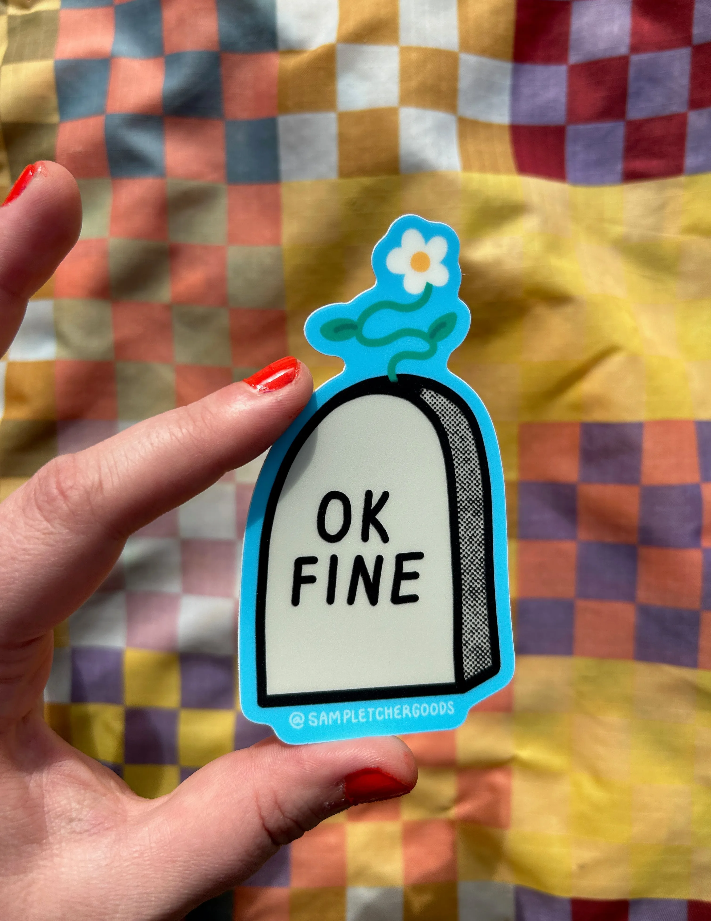 Ok Fine ~ Waterproof Glow in the Dark Vinyl Sticker