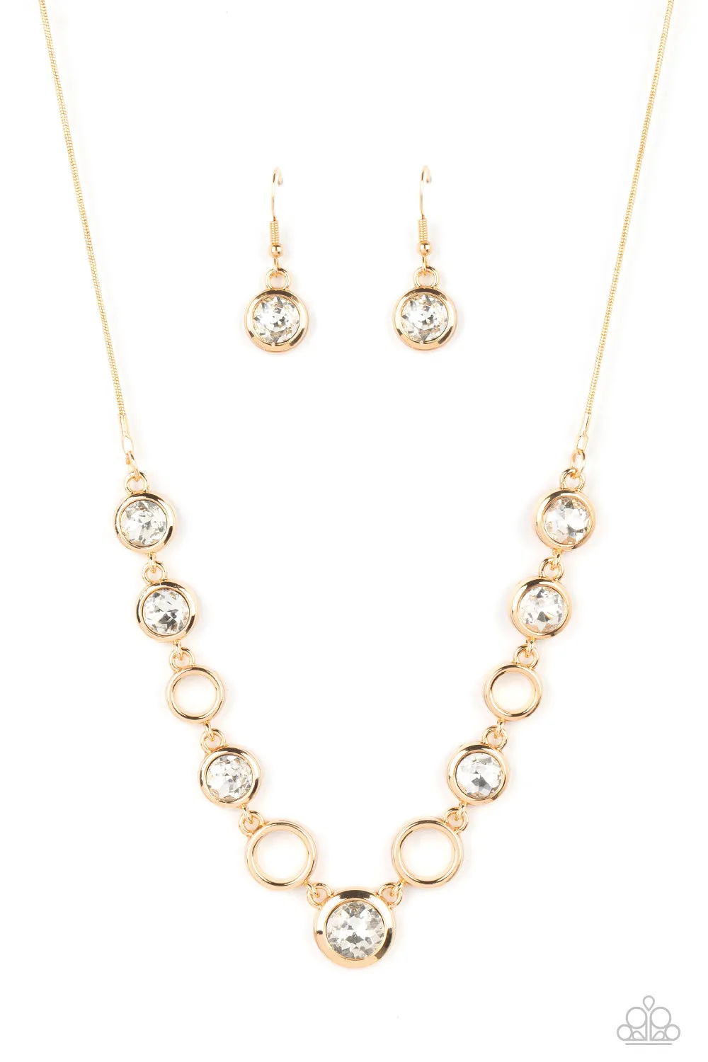 Open Door Jewelry - Elegantly Elite - Gold Necklace - Paparazzi Accessories