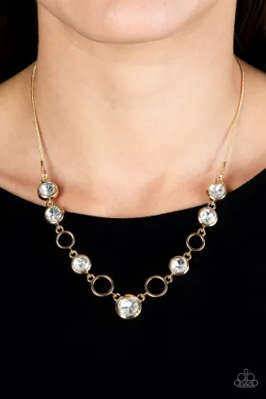 Open Door Jewelry - Elegantly Elite - Gold Necklace - Paparazzi Accessories