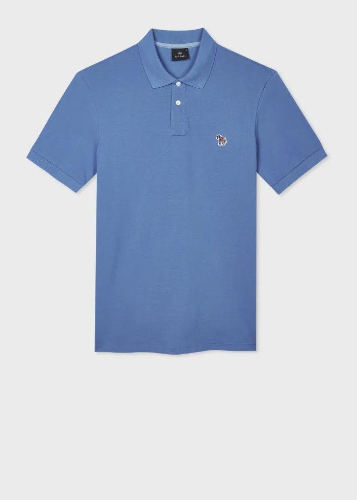 Paul Smith Organic Cotton Zebra Polo Shirt - Blue