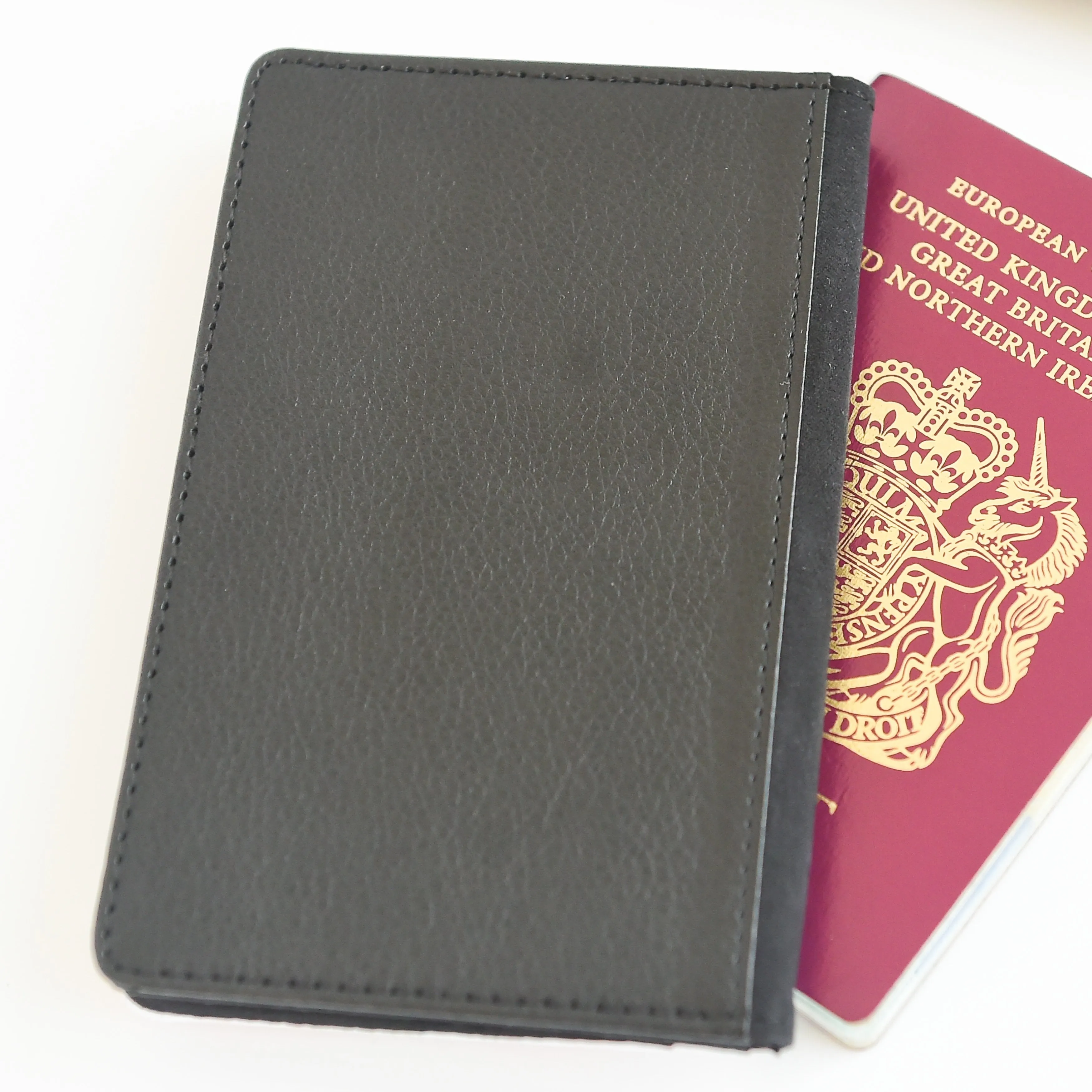 Personalised Passport Holder | Black   Vanilla Colourblock