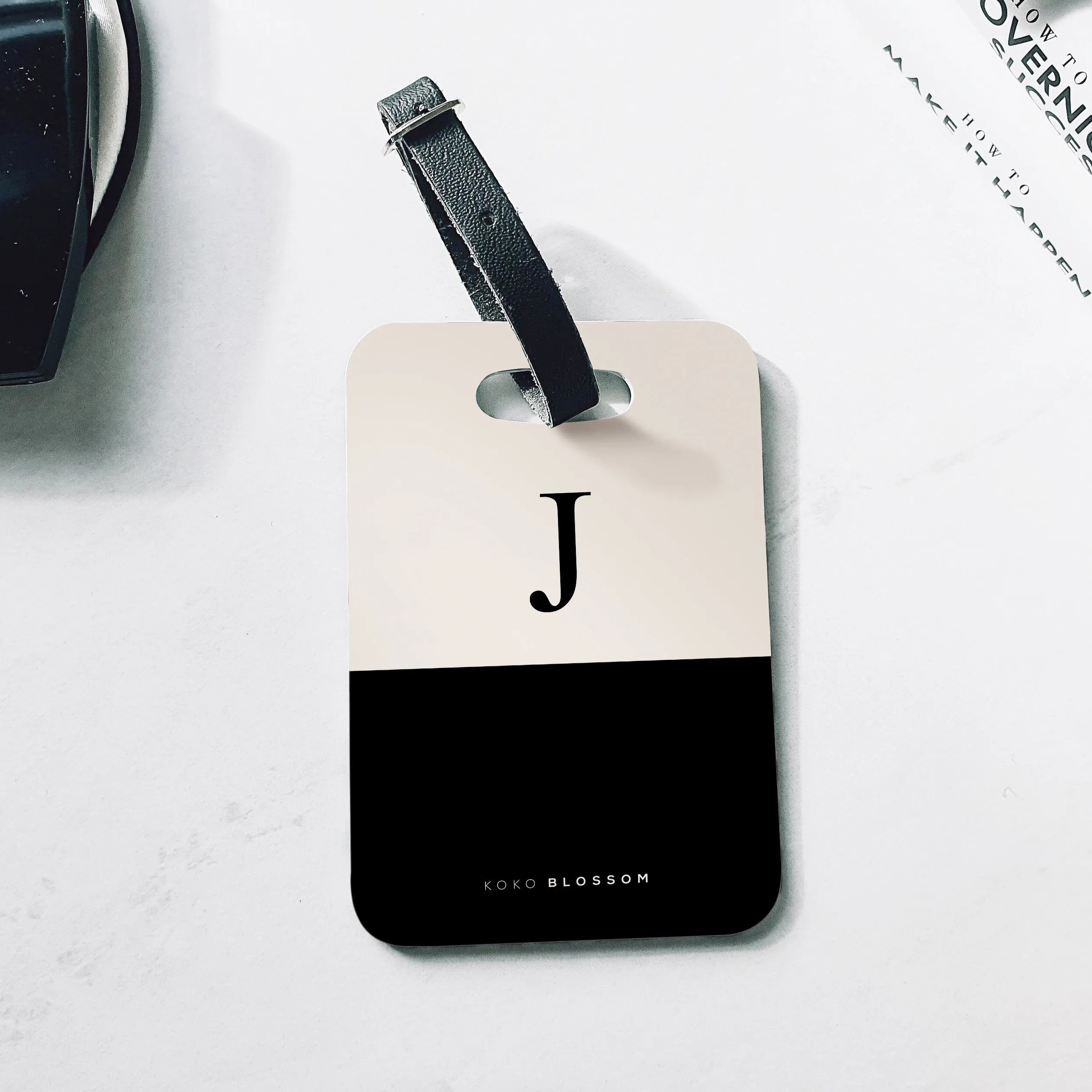 Personalised Passport Holder | Black   Vanilla Colourblock