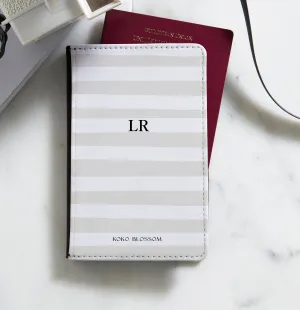 Personalised Passport Holder | Sorrento Stripe in Vanilla