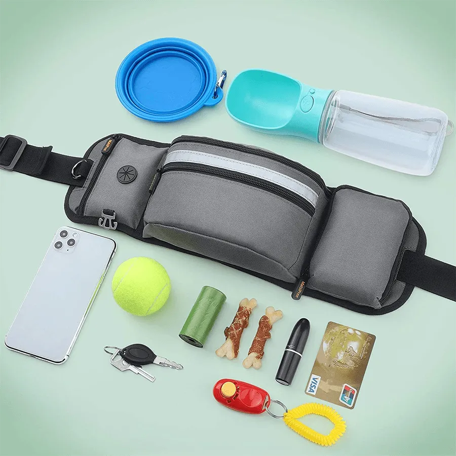 Pet Training Waist Bag, Pet Treat Bag Walking Dog Artifact, Multifunctional Running Training Walking Dog Waist Bag