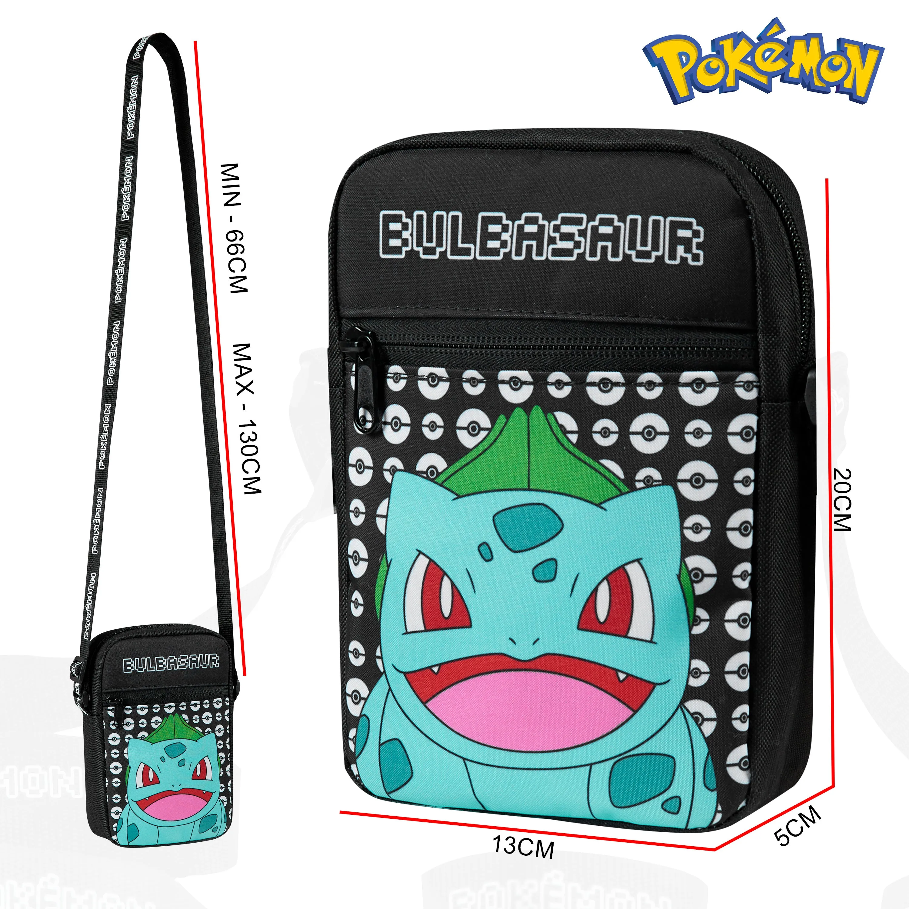 Pokemon Shoulder Bag Cross Body Bag for Kids - BULBASAUR