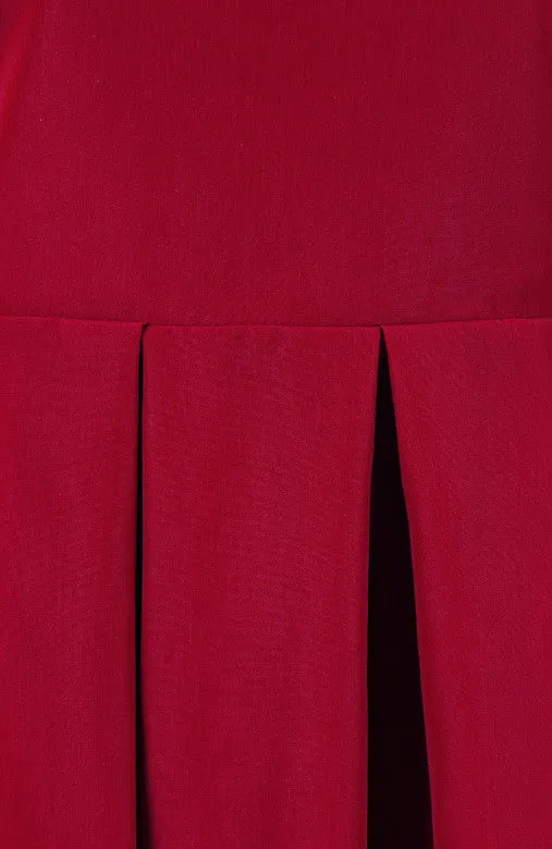 Prom Princess Skater Dress - Merlot Red