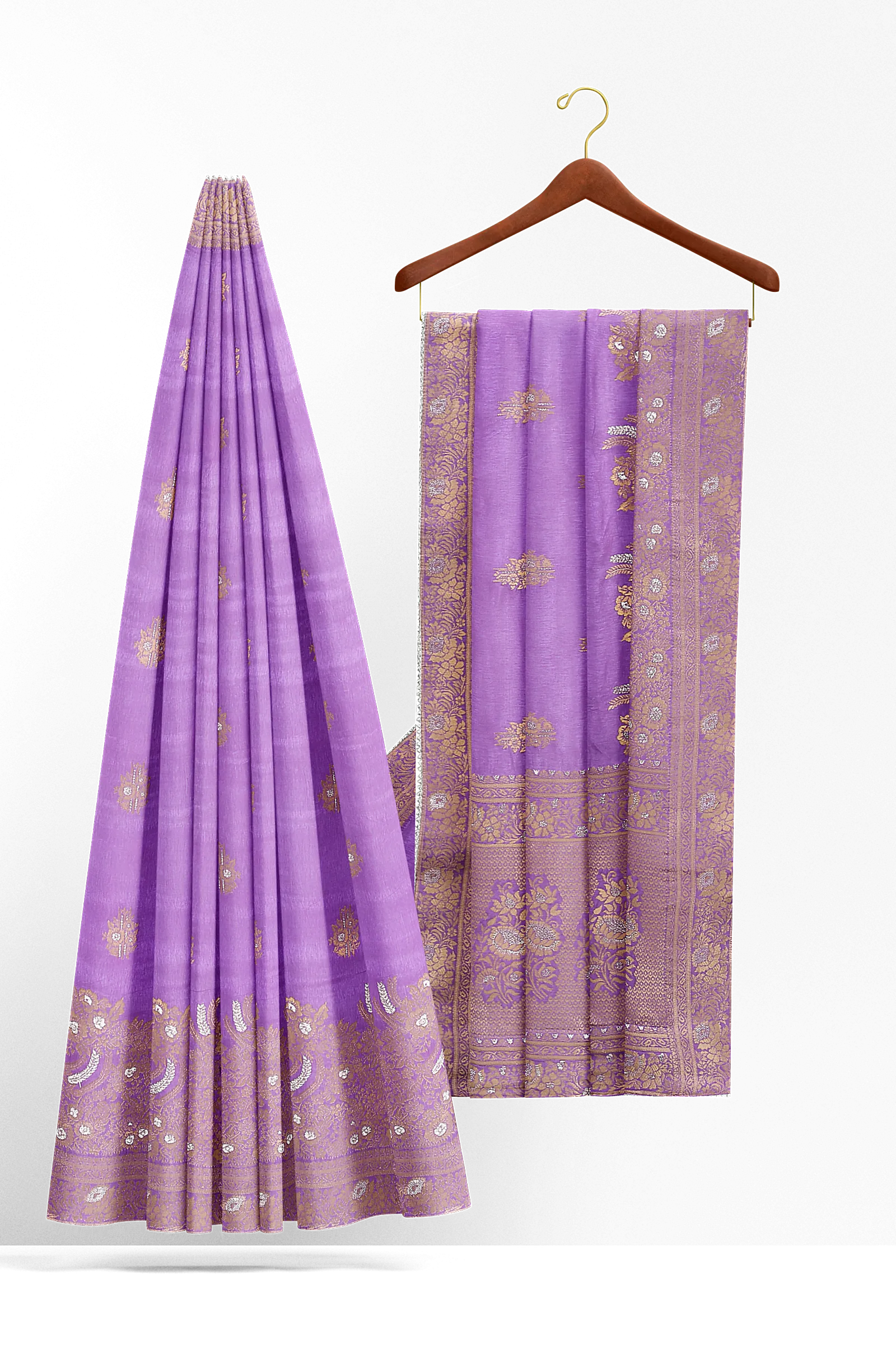 Purple Color Traditional Banarasi silk beautiful saree