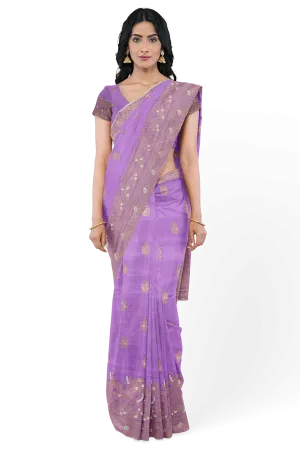Purple Color Traditional Banarasi silk beautiful saree