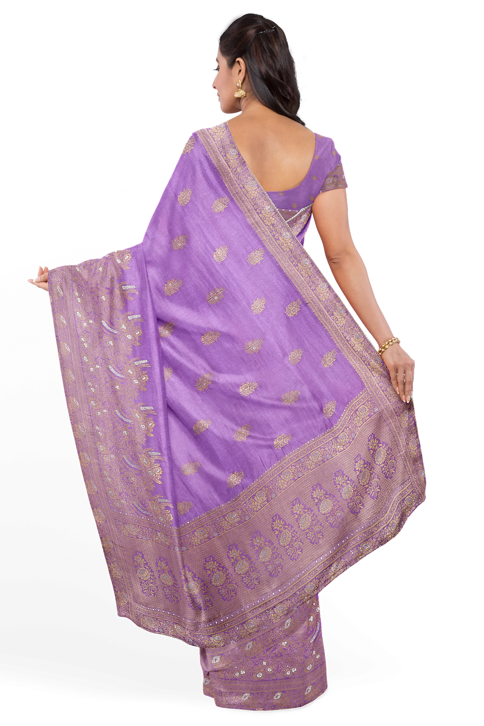 Purple Color Traditional Banarasi silk beautiful saree