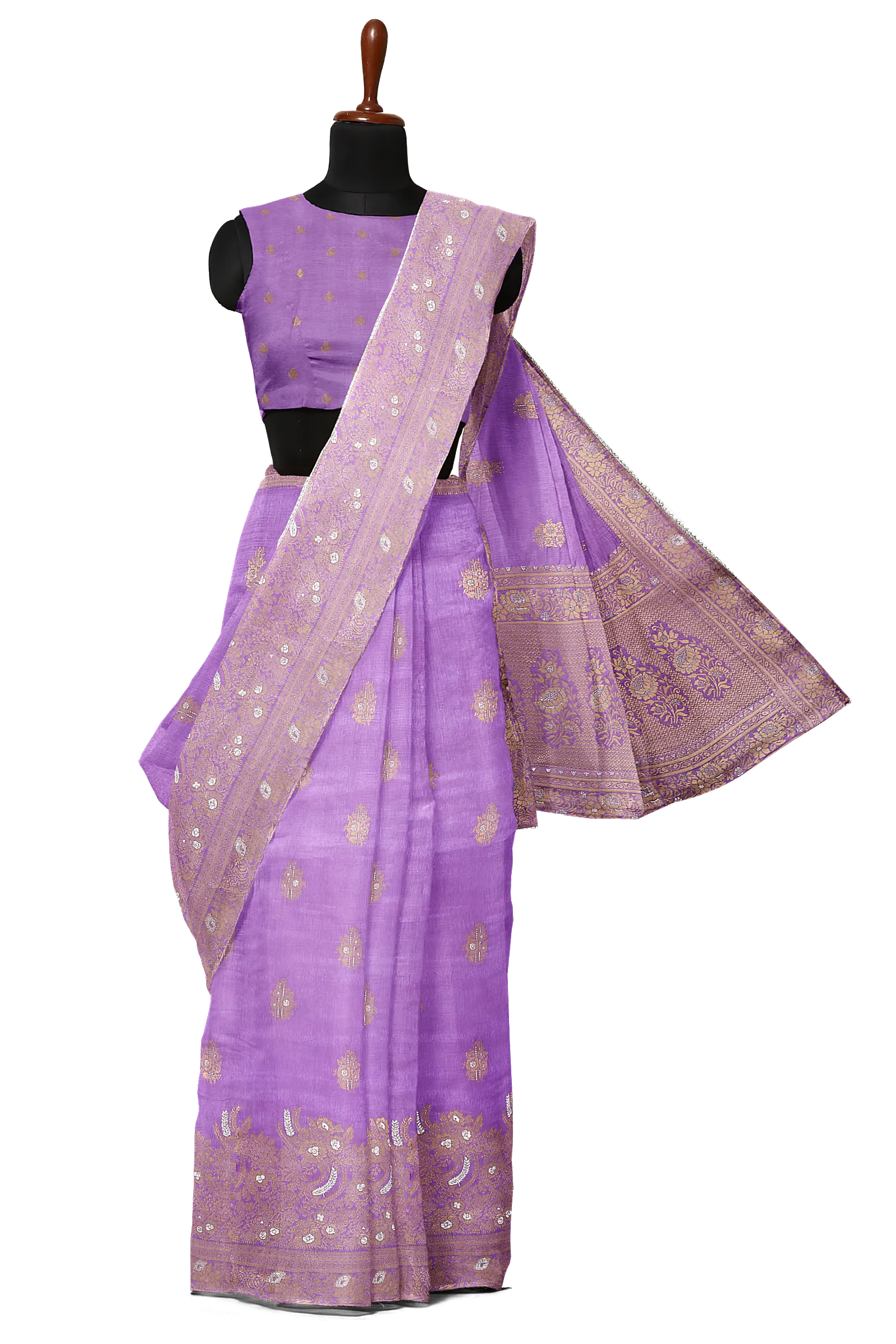 Purple Color Traditional Banarasi silk beautiful saree
