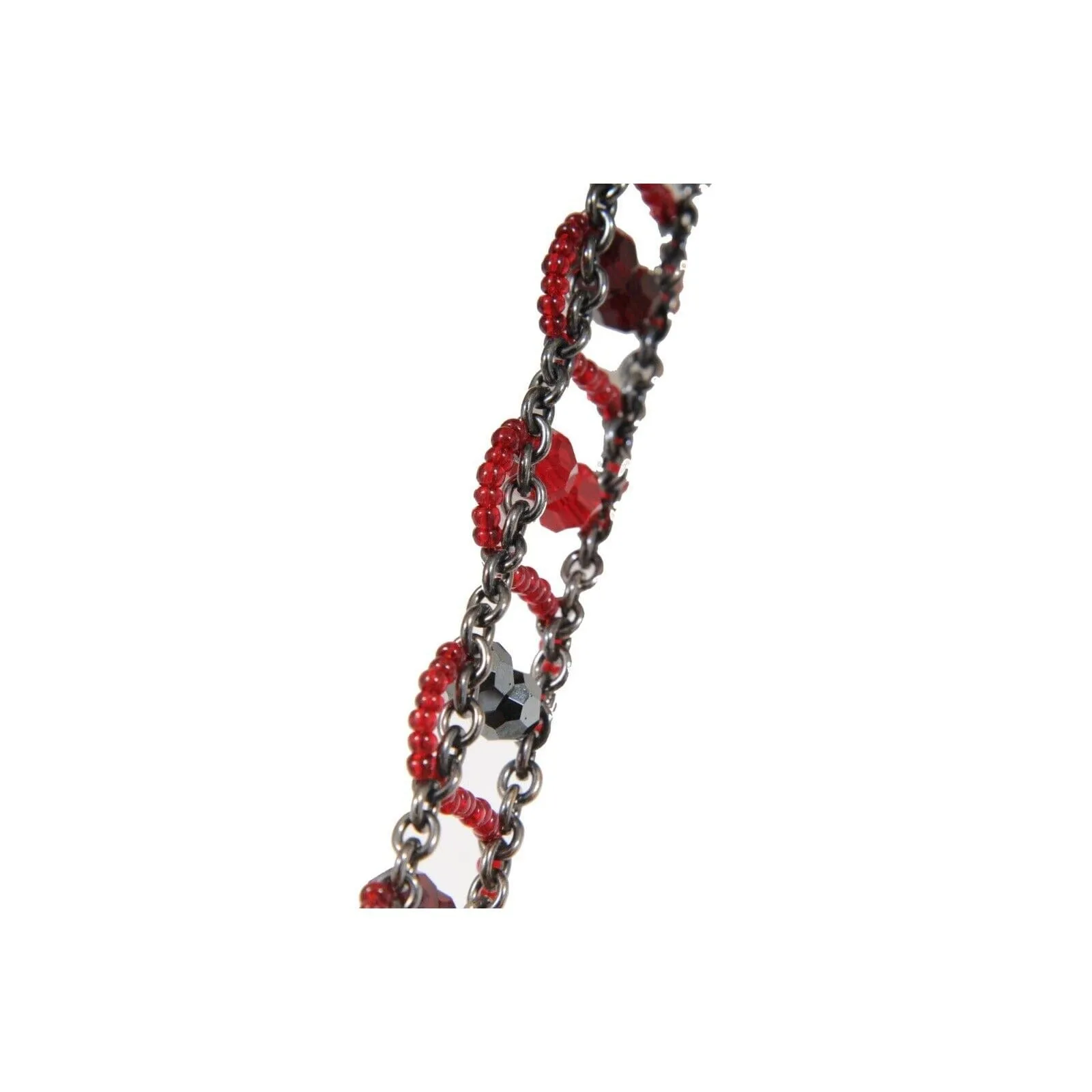 Red Black Crystal Strass Vintage Mini Tote Bag