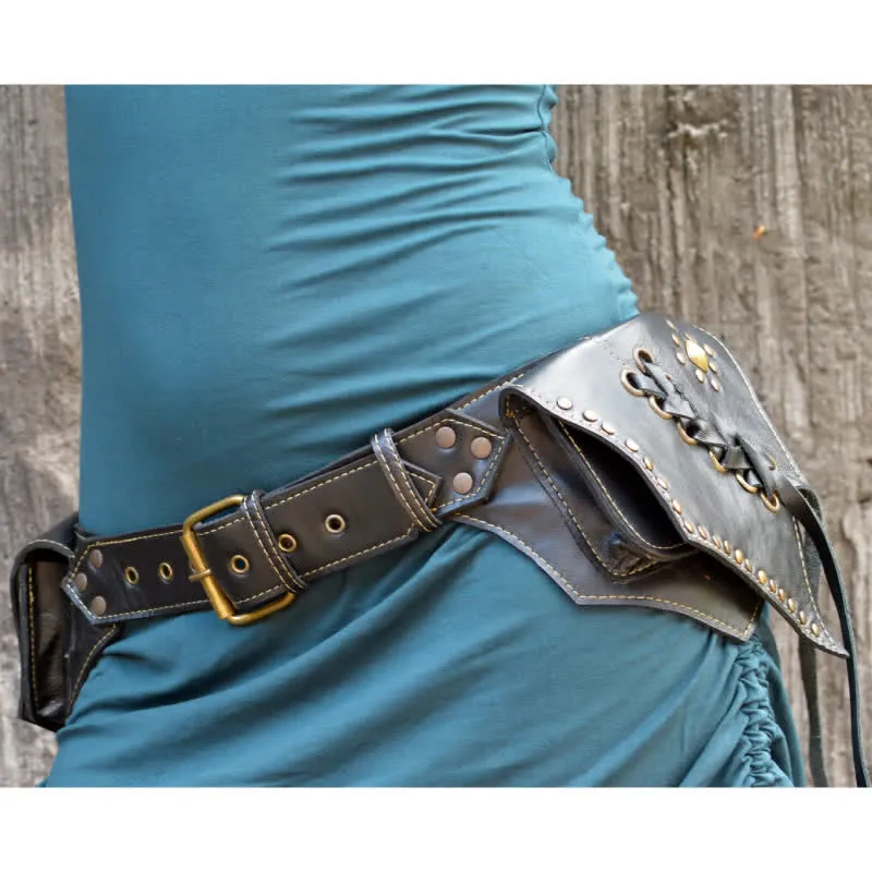 Retro Rivet Tassel Waist Bag