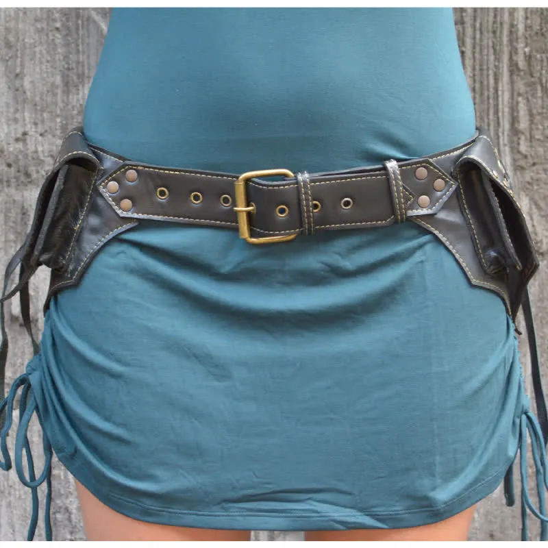 Retro Rivet Tassel Waist Bag