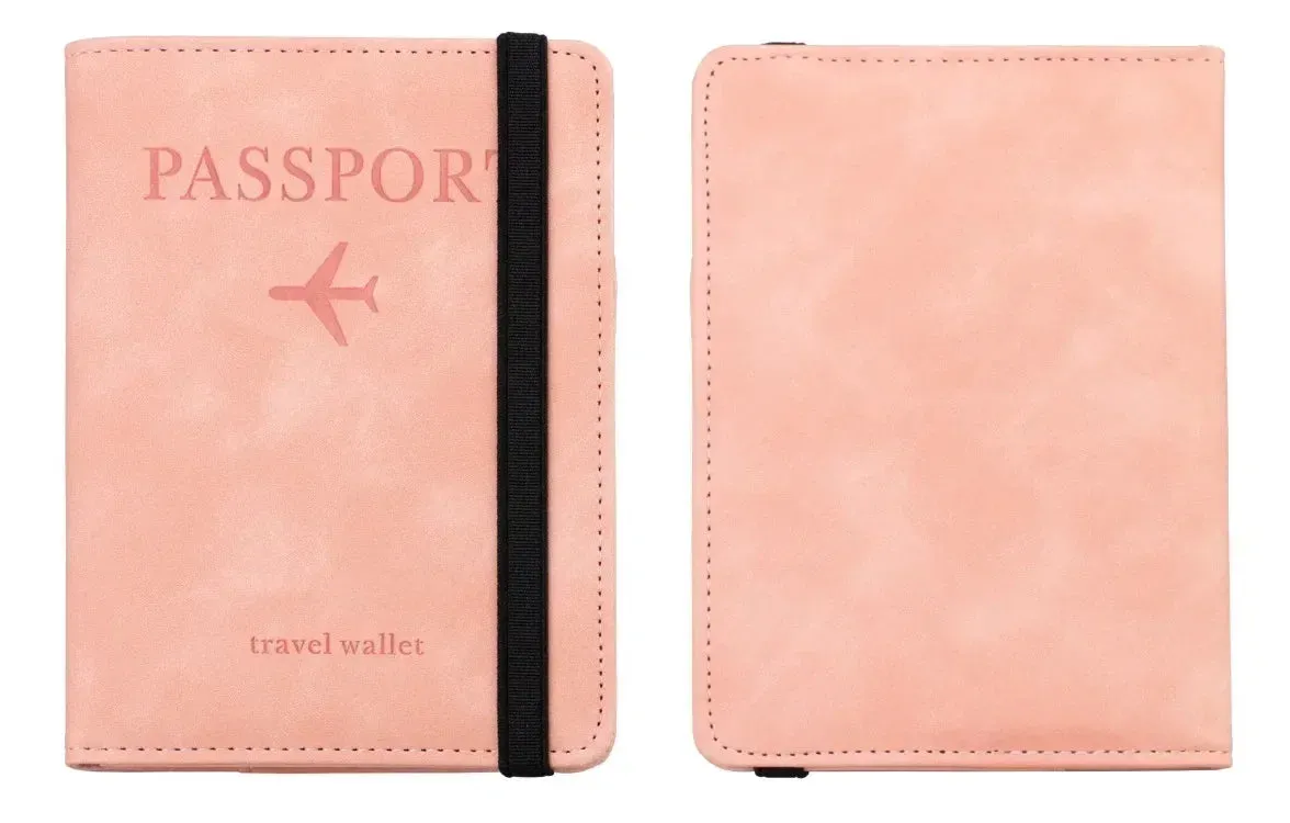 RFID Blocking Faux Leather Passport Holder Cover
