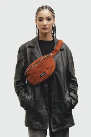 Rivedroite Custine Velvet Waist Bag Cinnamon
