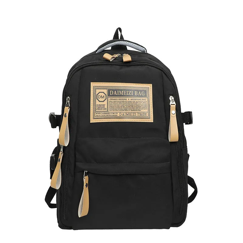 Schoolbag Female Large Capacity High School Junior High School Student Middle School Students' Backpack Primary School Student Letter Backpack College Students' Backpack