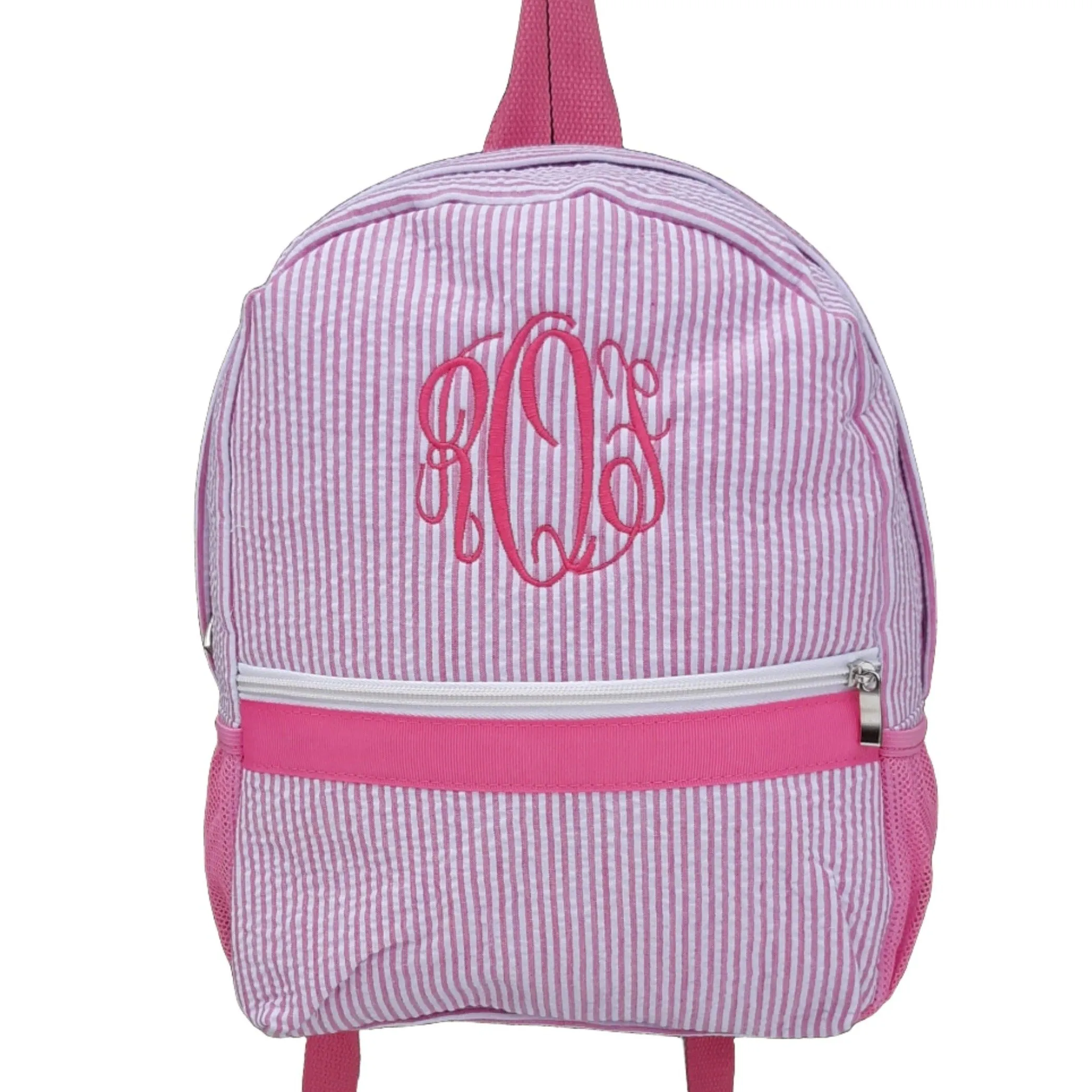 Seersucker Back Pack Personalized Backpack