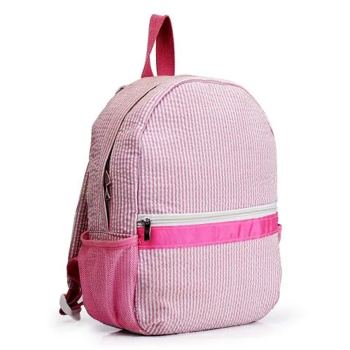 Seersucker Back Pack Personalized Backpack