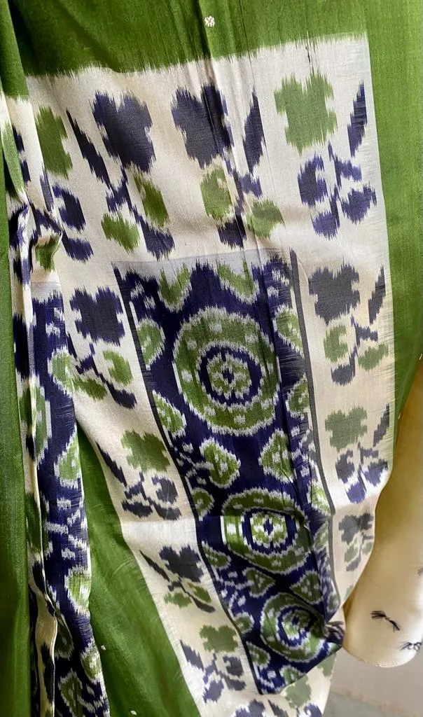 SHANTA- ENCHANTING GREEN POCHAMPALLY, TRADITION MEETS CONTEMPORARY FLAIR