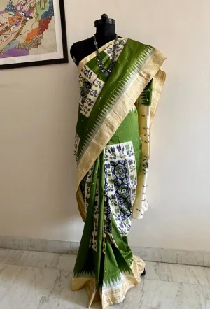 SHANTA- ENCHANTING GREEN POCHAMPALLY, TRADITION MEETS CONTEMPORARY FLAIR