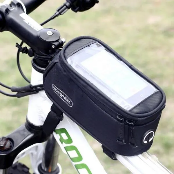 (Size L / 5.5") Universal Bike Gravel Bike Smartphone Case - Black
