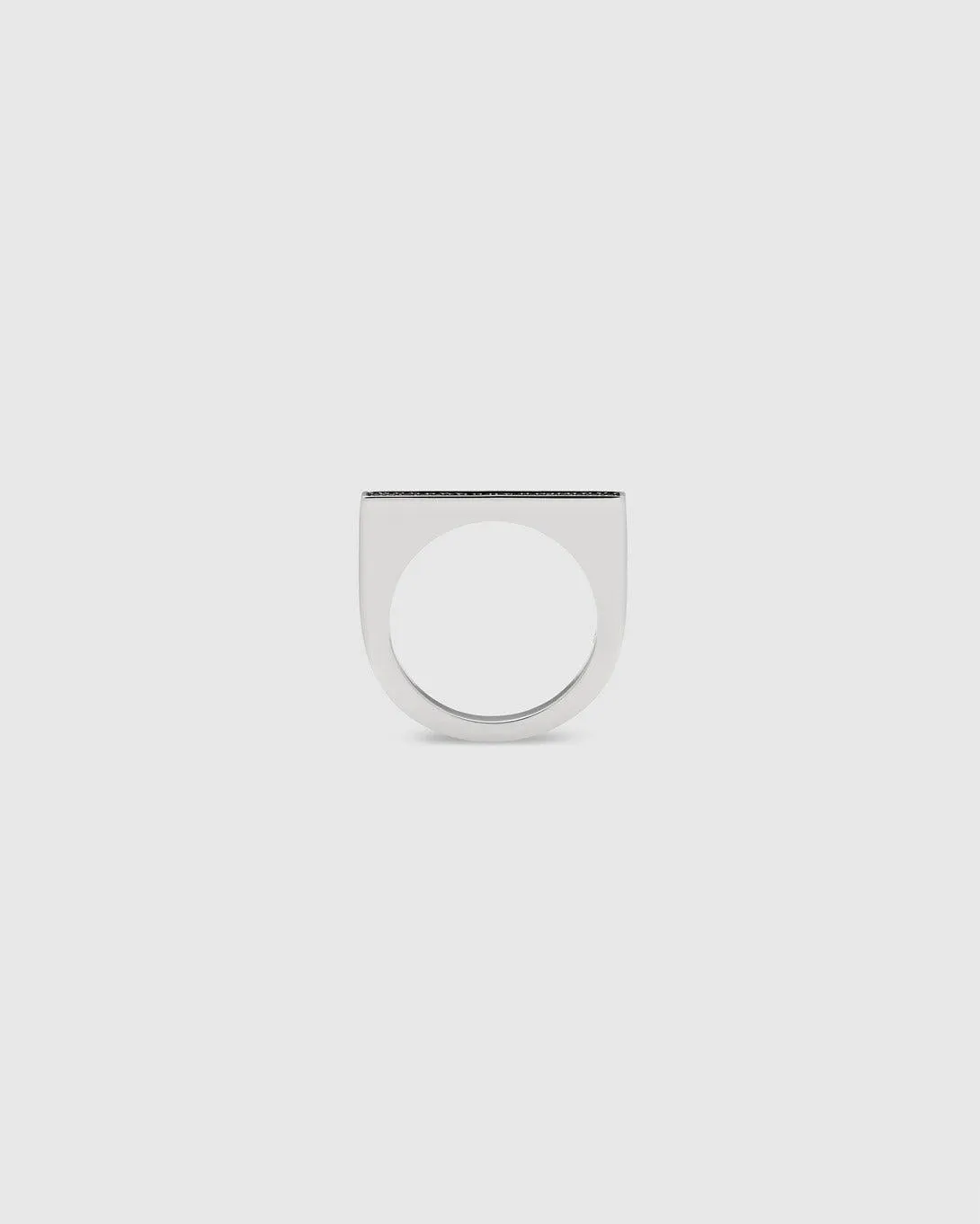Sleek Ring Top Black Spinel