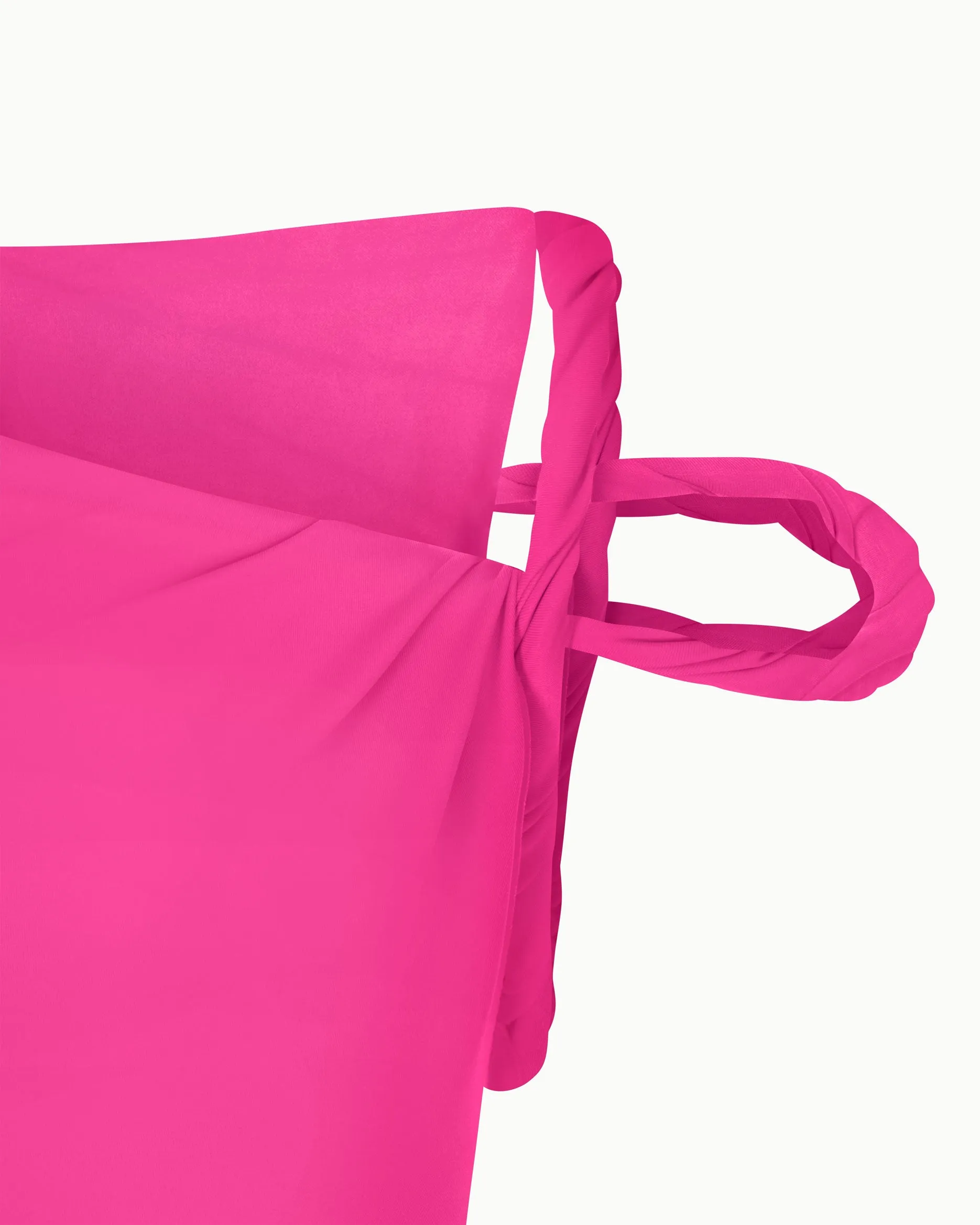 Sleek Stretch Twisted Top | Fuchsia