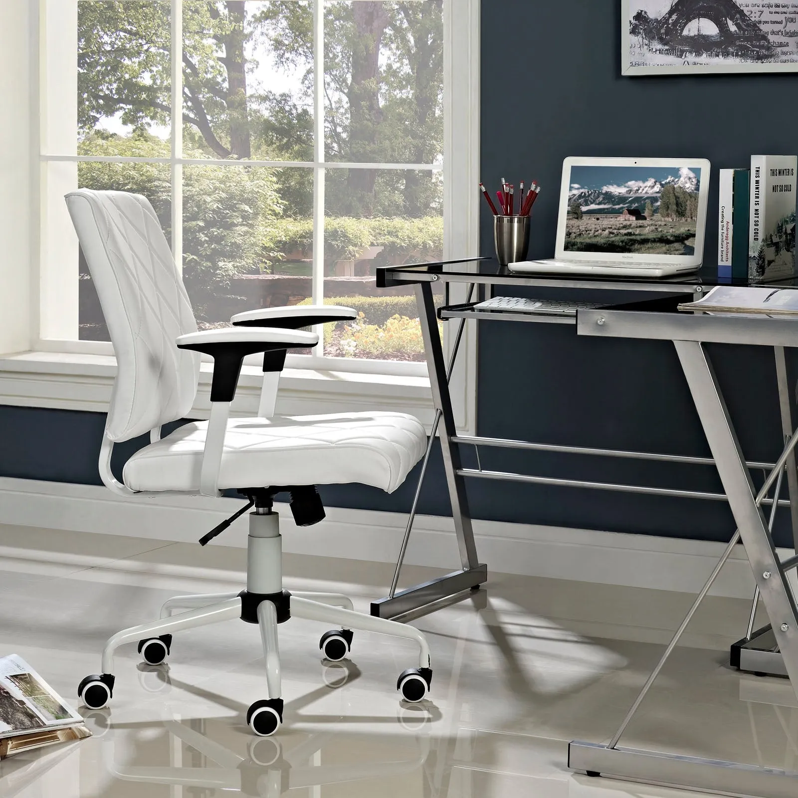 Sleek Vinyl Office Chair