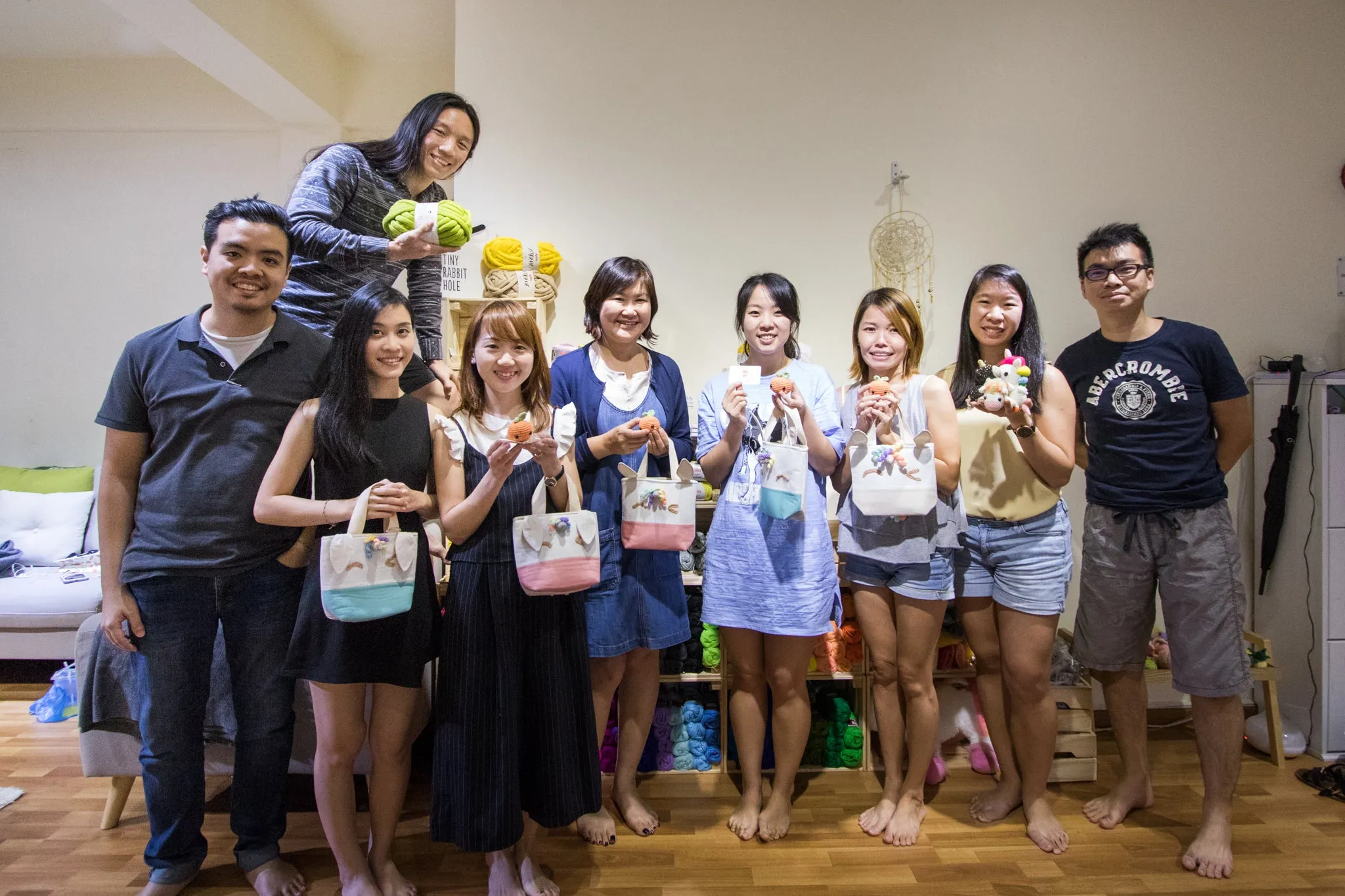 [Subjected to Availability] Make Your Magical Rainbow Unicorn Orange Tote With Crochet And Sewing For CNY