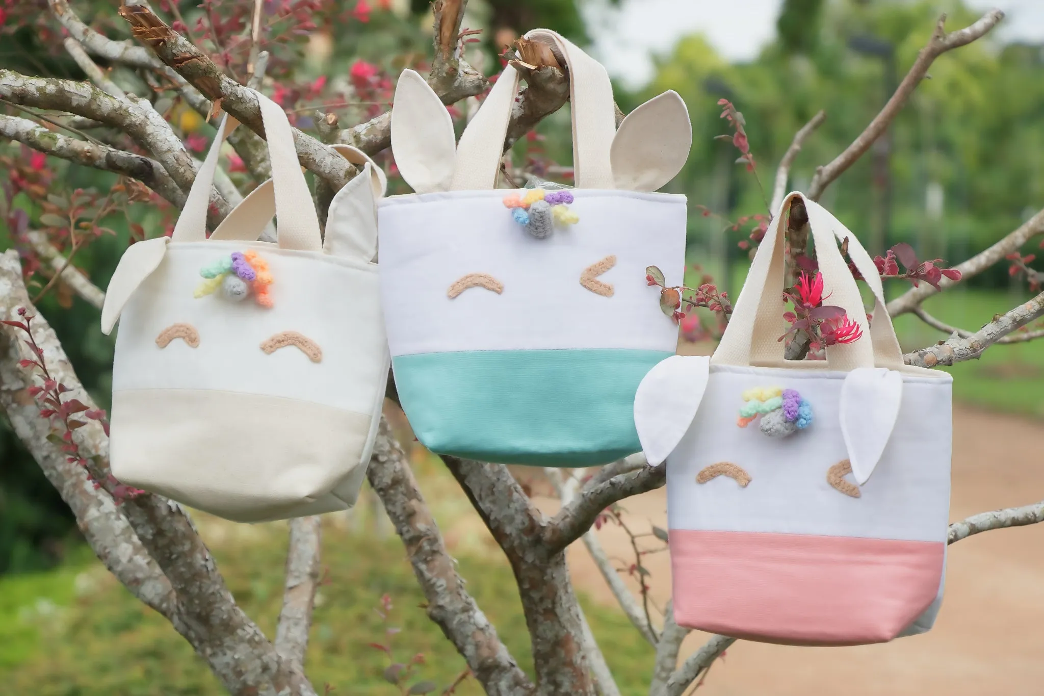 [Subjected to Availability] Make Your Magical Rainbow Unicorn Orange Tote With Crochet And Sewing For CNY