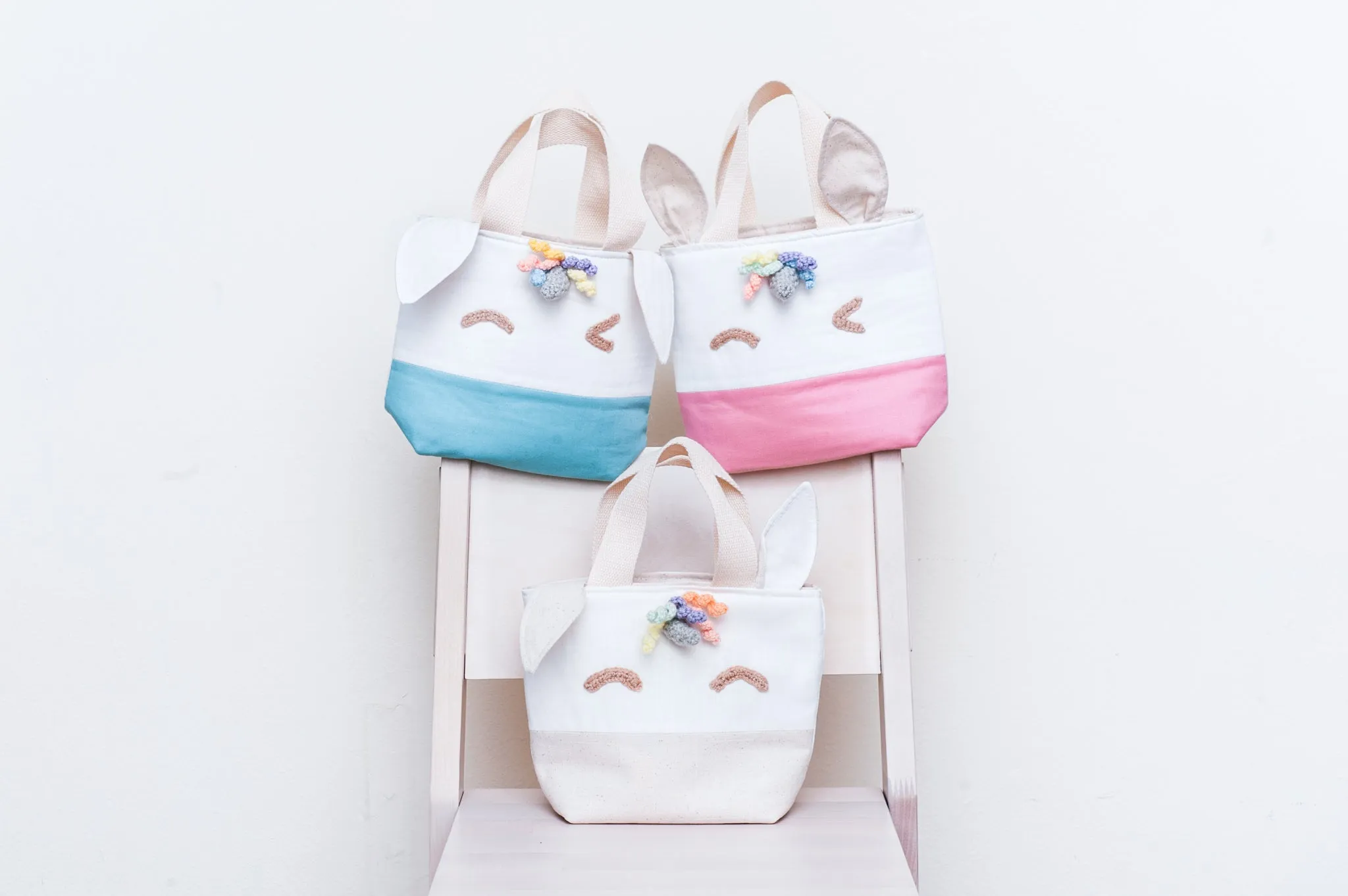 [Subjected to Availability] Make Your Magical Rainbow Unicorn Orange Tote With Crochet And Sewing For CNY