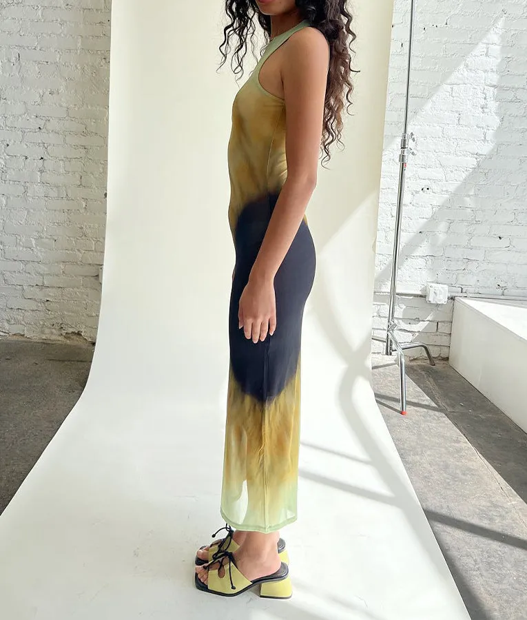 Sunflower Printed Mesh Dress