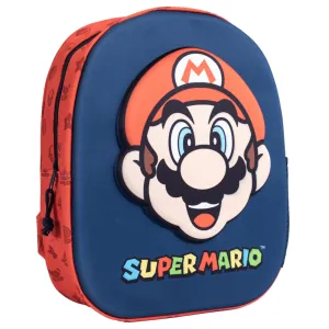 Super Mario Junior Backpack - 3D Design with Mario Front