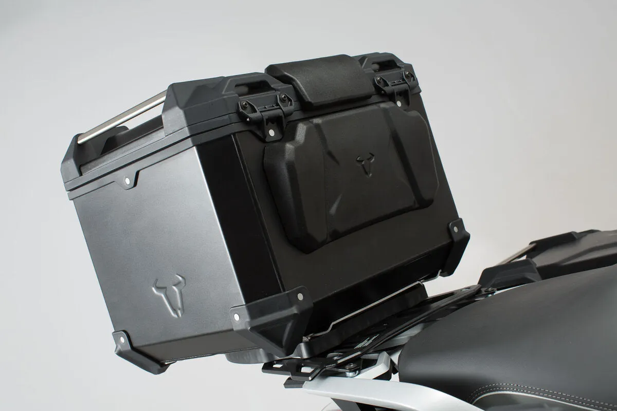 SW MOTECH TRAX ADV top case passenger backrest. For TRAX ADV top case. Black.