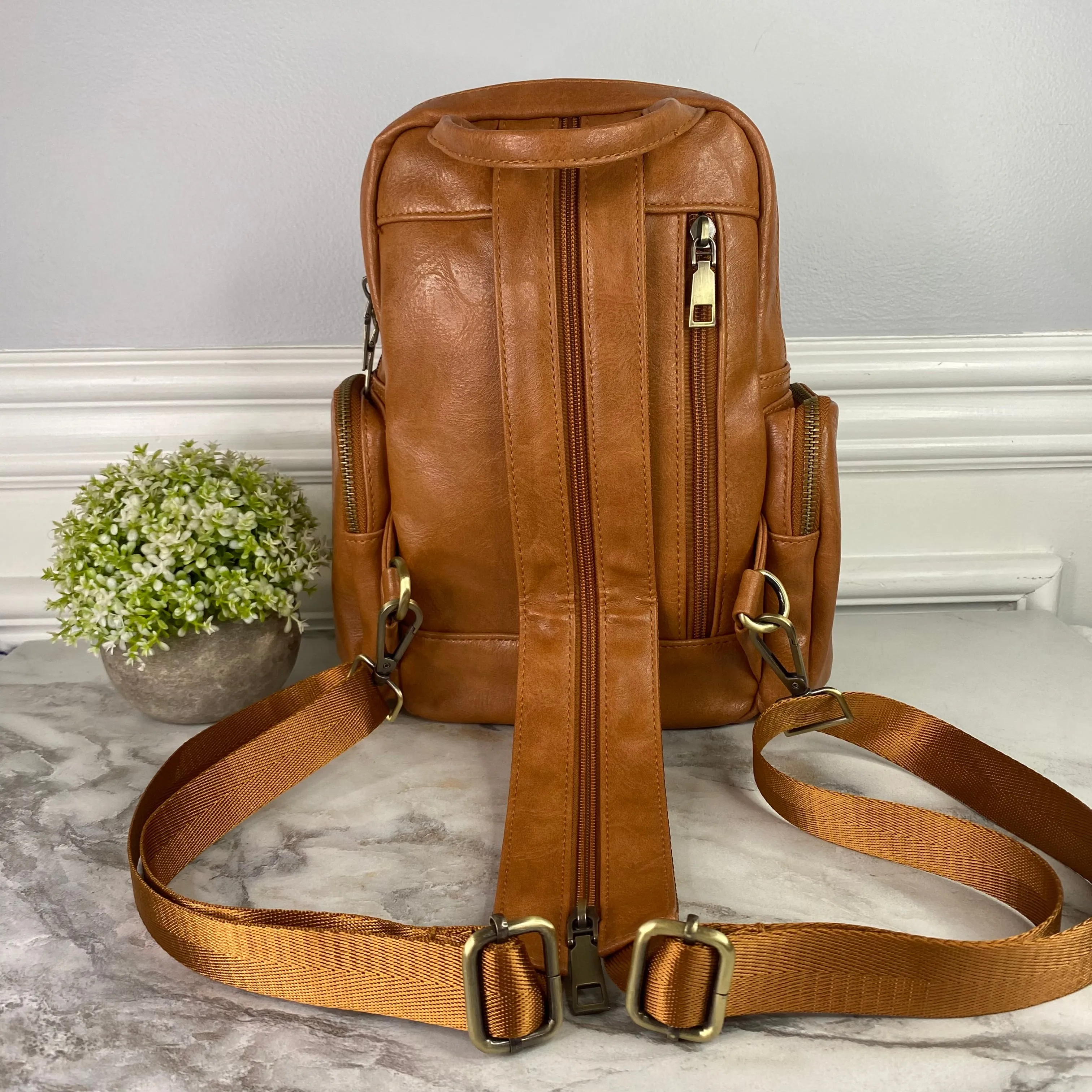 Sydney 2-in-1 Sling   Backpack - Camel