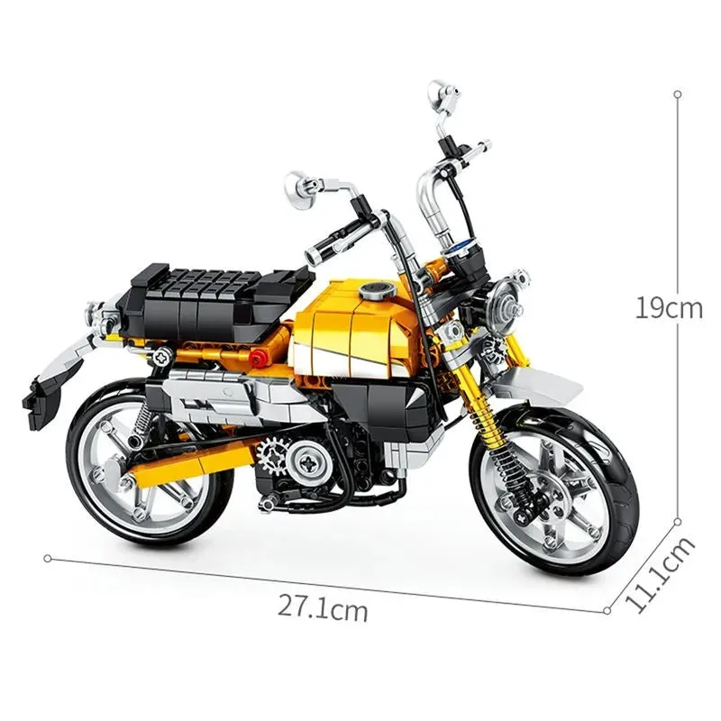 Tech MOC Classic Honda Monkey Motorcycle Bricks Toy