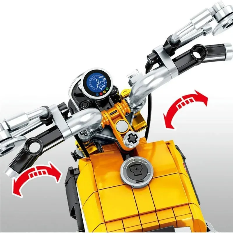 Tech MOC Classic Honda Monkey Motorcycle Bricks Toy
