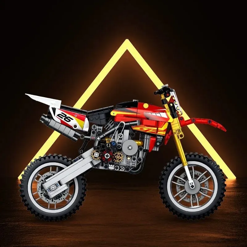 Tech MOC Off-Road YZ 450 Motorcycle Bricks Toy 672005