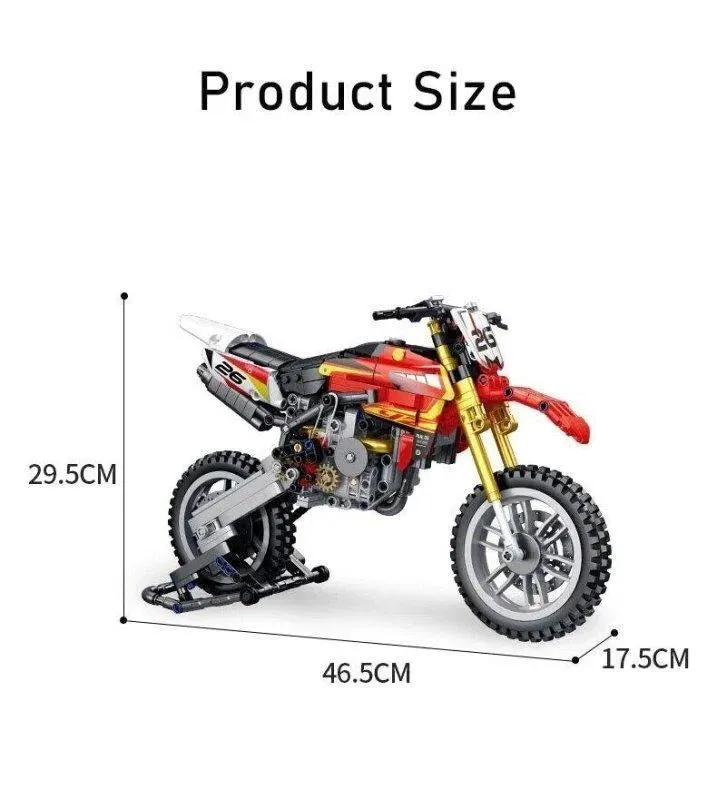 Tech MOC Off-Road YZ 450 Motorcycle Bricks Toy 672005