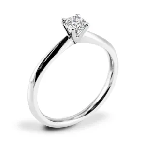 The Honeysuckle Platinum Round Brilliant Cut Diamond Solitaire Engagement Ring