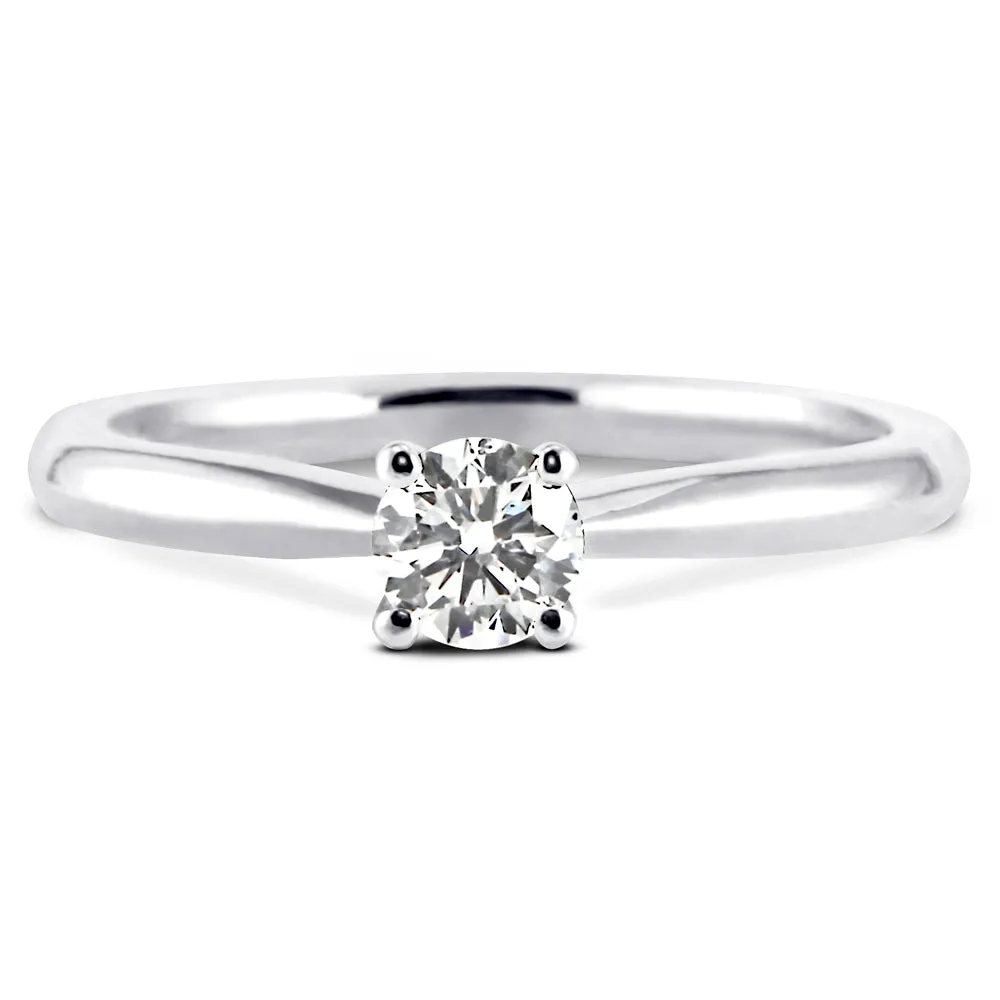 The Honeysuckle Platinum Round Brilliant Cut Diamond Solitaire Engagement Ring