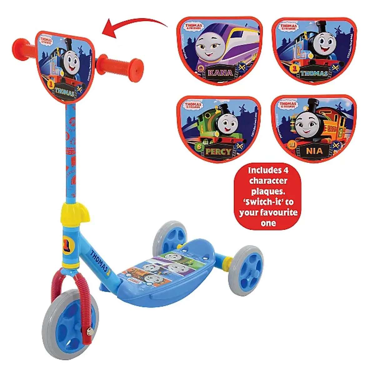 Thomas & Friends Switch It Tri-Scooter with 4 Character Plaques