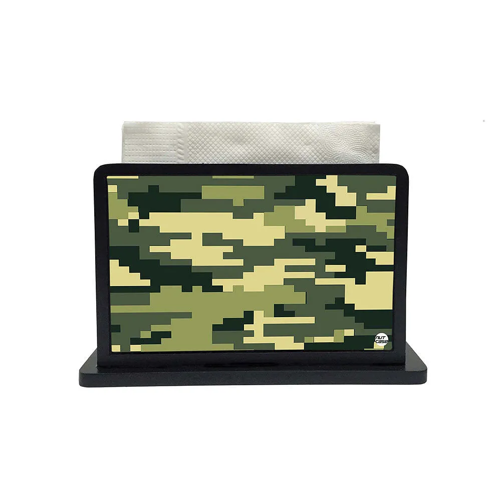 Tissue Holder Paper Napkin Stand - 8 Bit Camo