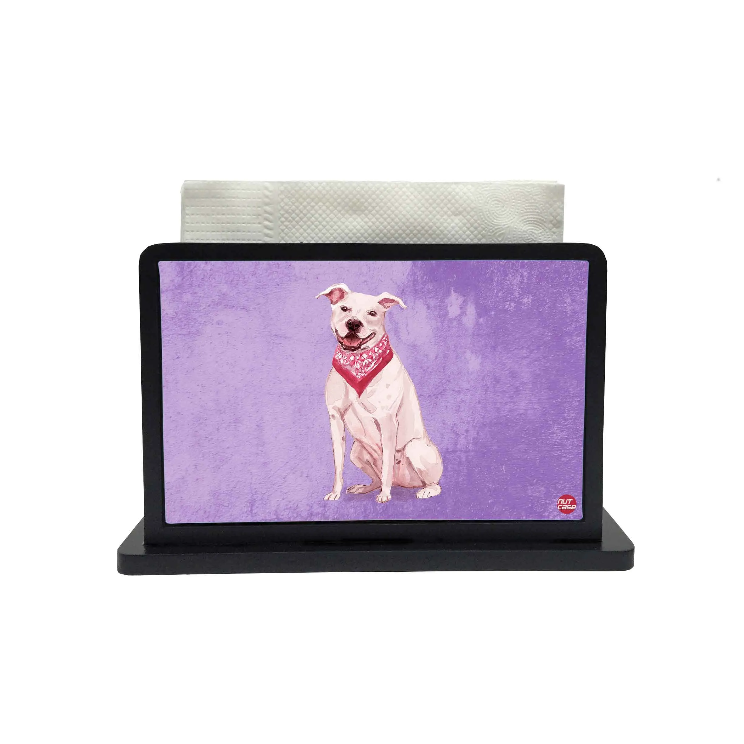 Tissue Holder Paper Napkin Stand - Dashing Pitbull