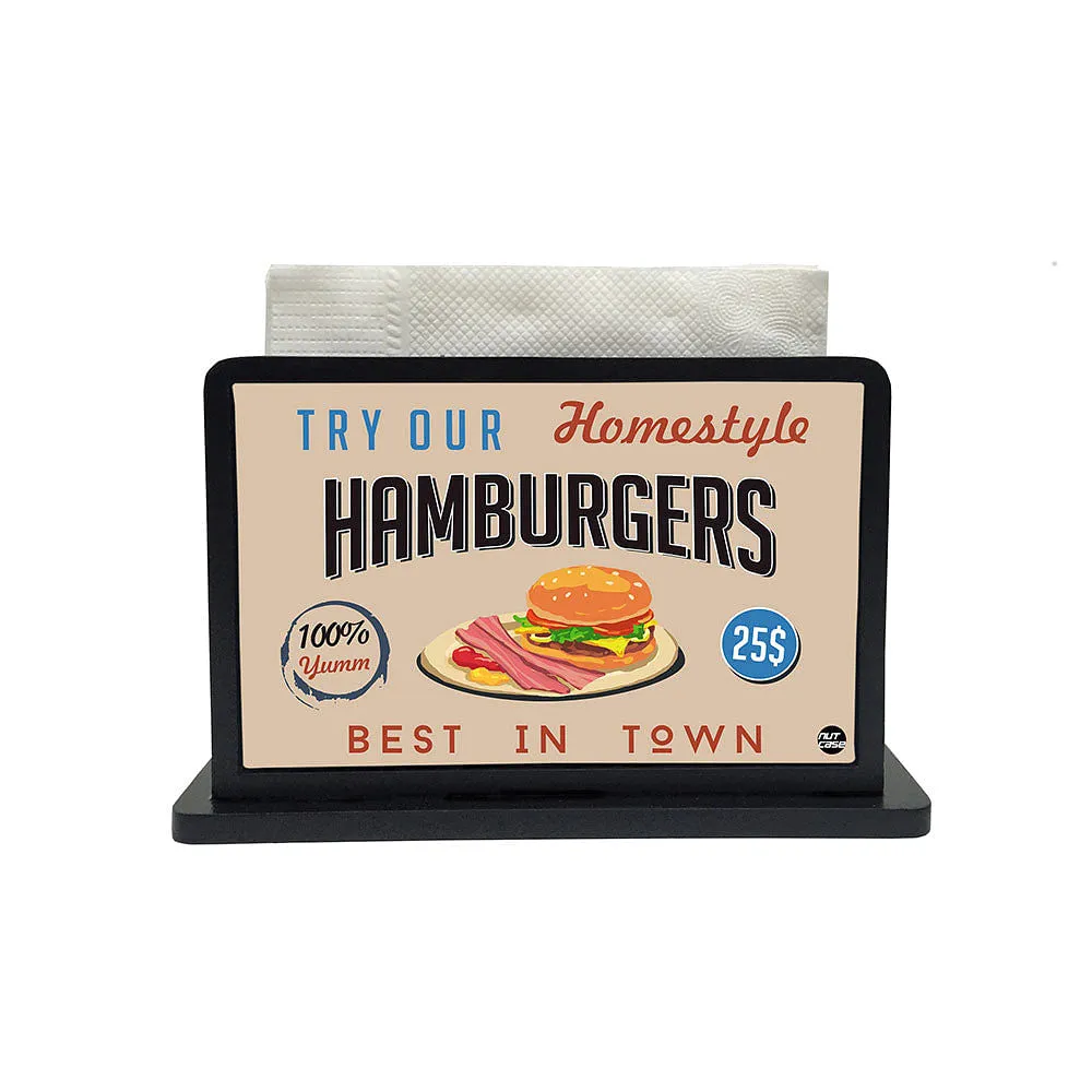 Tissue Holder Paper Napkin Stand - Hamburgers